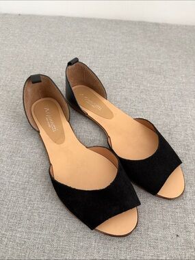 A. Giannetti Black Open-Toe D'Orsay Sandals